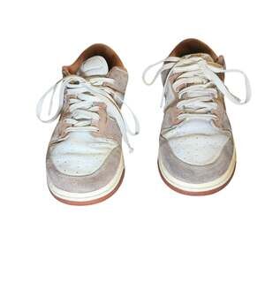 Nike Dunk Low Womens 9 Sail Tan Suede Gum Sole Sneakers DD1390-100